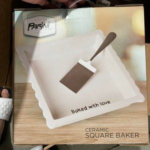 Parini Cookware White‎ Ceramic Square Baker